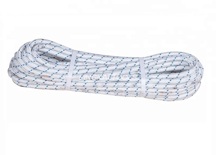 Πολυεστέρας PP Double Braid Rope 12 Mm Power Construction Tool For Tralling OPGW