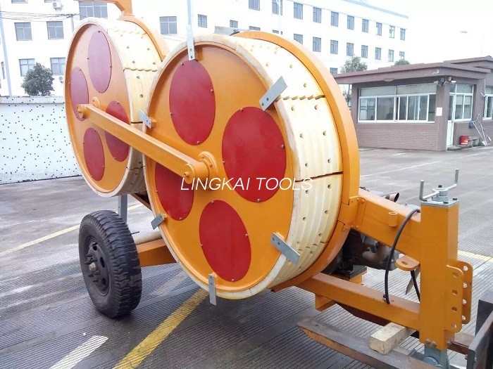 Wire Ropes Hydraulic Power Line Stringing Equipment με MC Nylon Bull Wheel