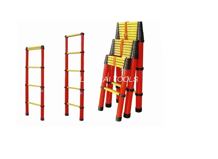 FRP Fiberglass Telescoping Ladder , Μονωμένη Τηλεσκοπική Σκάλα Fiberglass