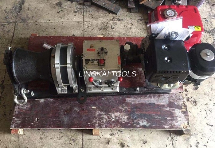 Single Capstan Cable Fast Speed ​​Winch Puller Diesel Engine In Line Construction